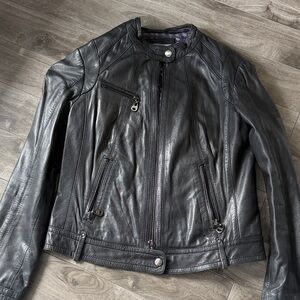 Andrew Marc Women's Dark Leather Jacket
